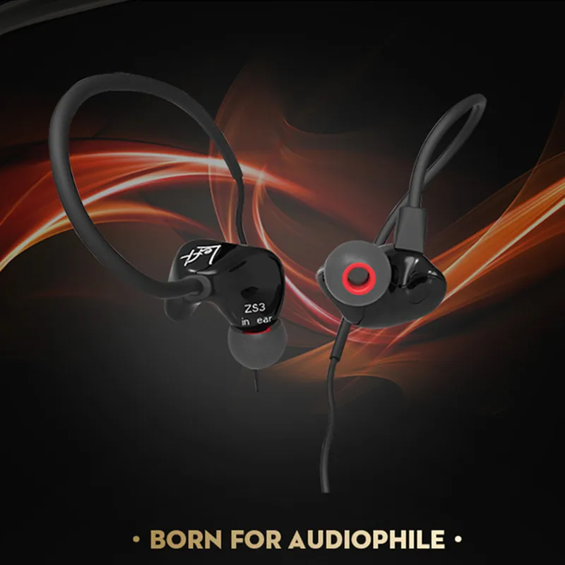 

KZ ZS3 In Ear Noise Cancelling Earphone Earbuds Stereo Music Running Sport HIFI Earphones Headset with Microphone for Smartphone