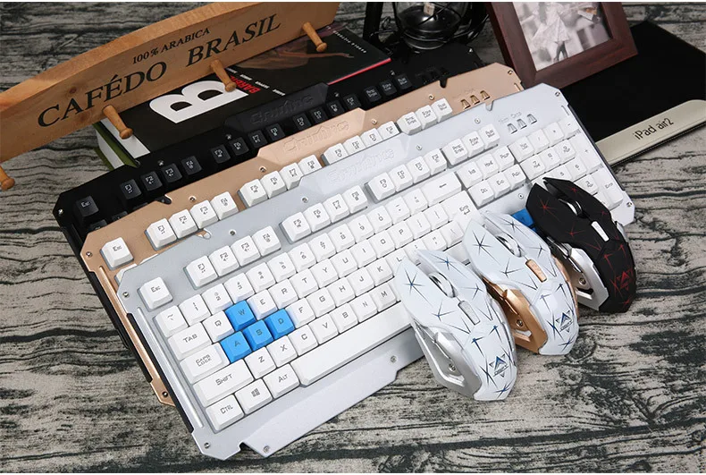 104 клавиш Bluetooth беспроводная клавиатура и мышь 1600 точек/дюйм игровая с USB