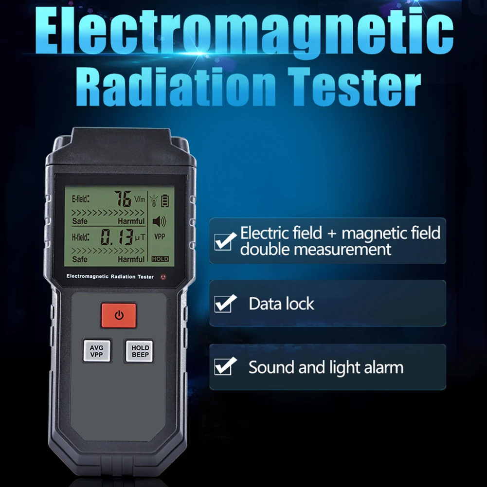 ЖК-дисплей электромагнитного поля излучения Тестер EMF метр ручной счетчик цифровой дозиметр счетчик измерения для компьютера телефона