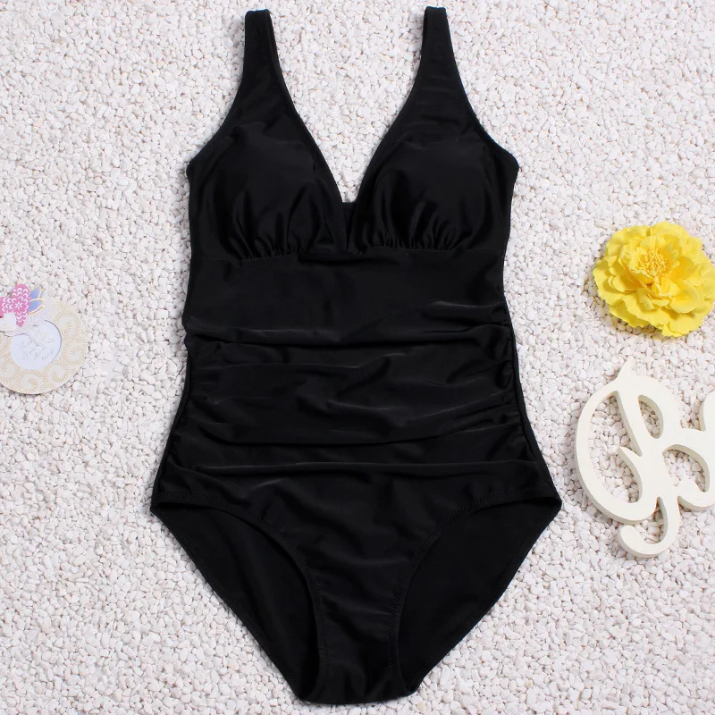 One Piece Swimsuit Deep V one piece swimwear Velvet Plunge Bodysuit Velvet monokini low cut