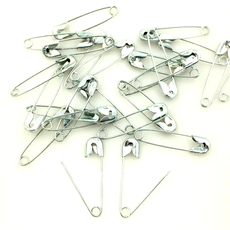 500Pcs Silver Tone Alloy Safety Pins Brooches Needles Crafts Scrapbook