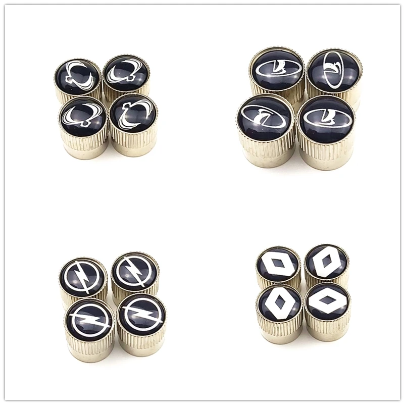 

4pcs Metal Wheel Tire Valve Caps Stem case For skoda Renault Toyota Mazda Ford Opel Lada Chevrolet Audi Bmw Car Accessories