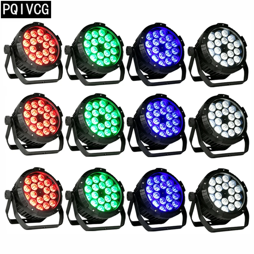 12pcs/18x12w outdoor waterproof led par light high brightness dmx