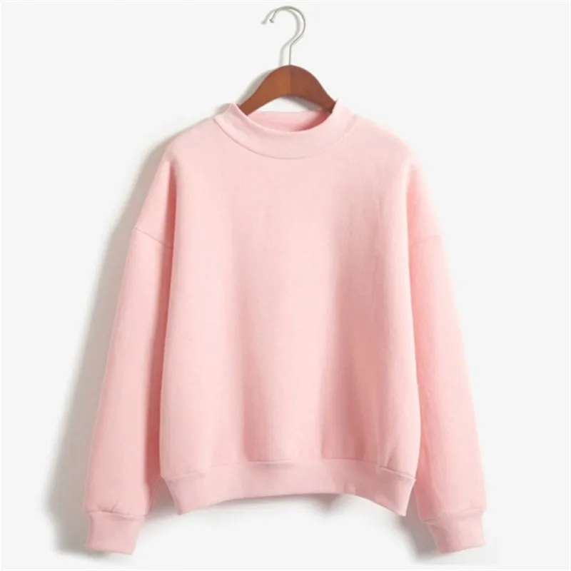 

Wholesale M-XXL Cute Women Hoodies Pullover 8 colors 2019 Autumn Coat Winter Loose Fleece Thick Knit Sweatshirt Female
