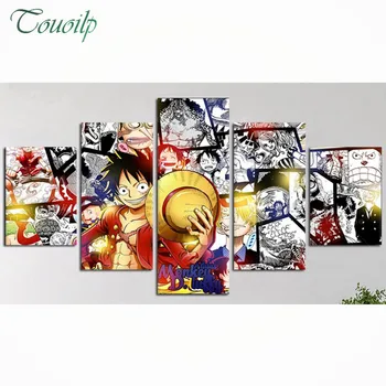 

stickers,3d,diamond Embroidery,5D DIY Diamond Painting cartoon One Pieces Poster,Stitch Cross,Rhinestone Mosaione painting 5 pcs
