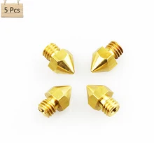 5Pcs/lot Anet Brass Nozzle 3D Printer Accessorie Mix 0.4mm 0.3mm 0.2mm Extruder Brass Nozzle Print Head for MK8 Makerbot