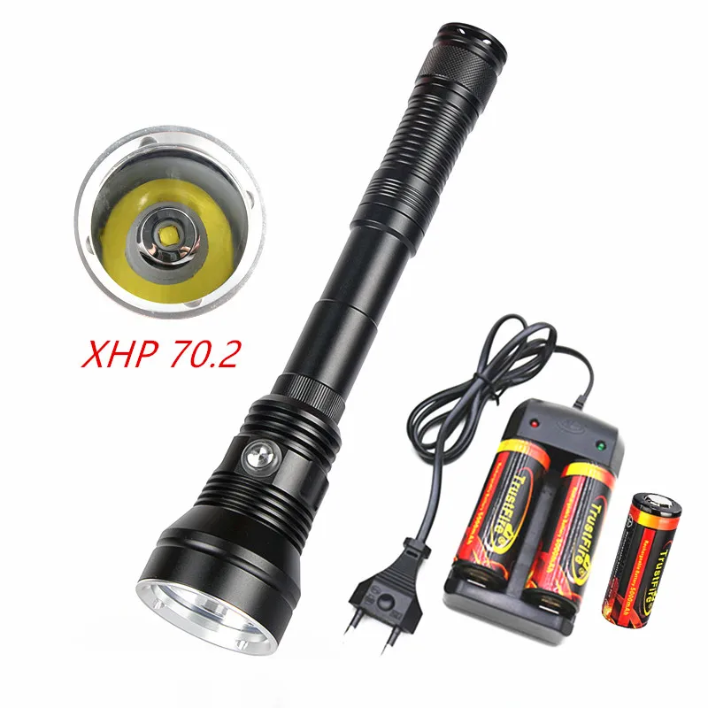 

80000Lumen XHP70.2 LED Diving Flashlight Tactical 26650 80M IPX8 Torches White Light Underwater 100M Waterproof XHP70 dive lamp