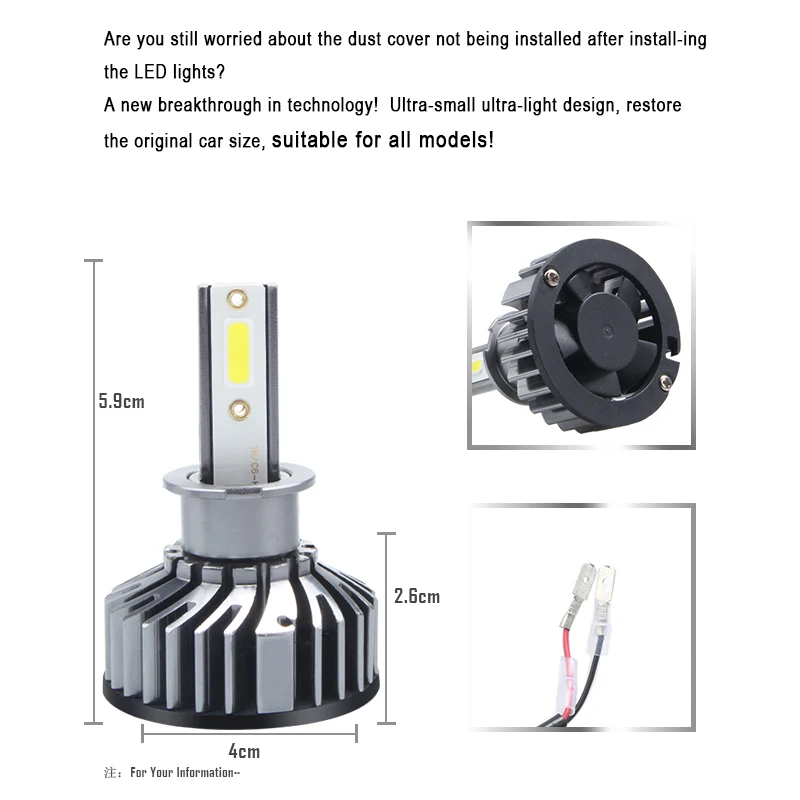 PAMPSEE H3 светодиодная автомобильная лампа H4 LED H1 H11 H7 H13 9005 HB3 9006 HB4 9004 9007 880 72 Вт 8000LM 12В