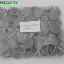 LPSECURITY 100 шт. 125 кГц Новые Rfid идентификационные карты Жетоны чип Метки брелки для ключей серый цвет