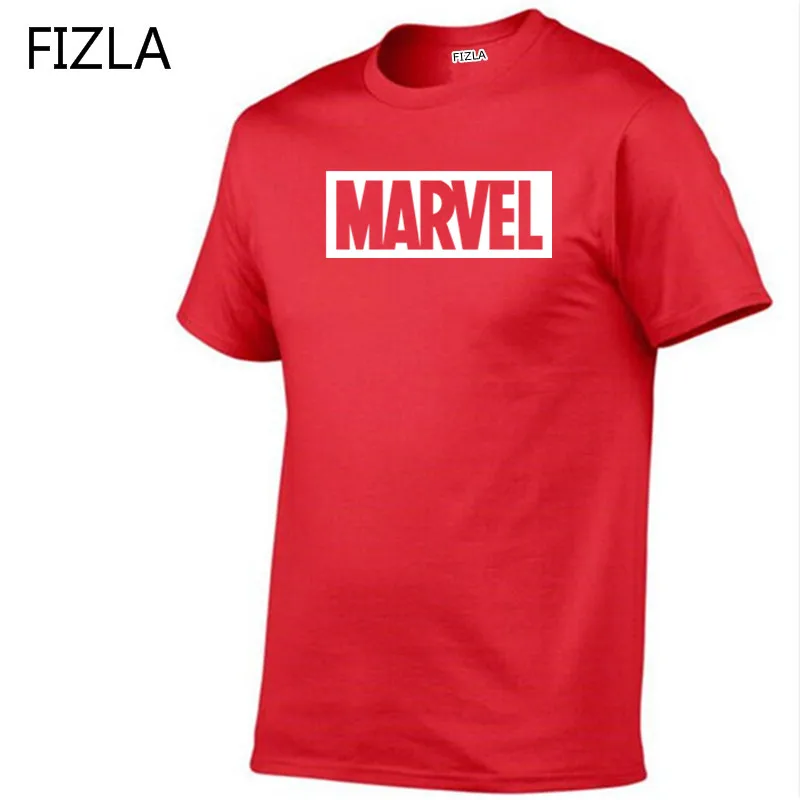 Высококачественная модная футболка "Марвел", мужская повседневная футболка с круглым вырезом и короткими рукавами, мужские футболки marvel, европейский размер - Цвет: 4 red