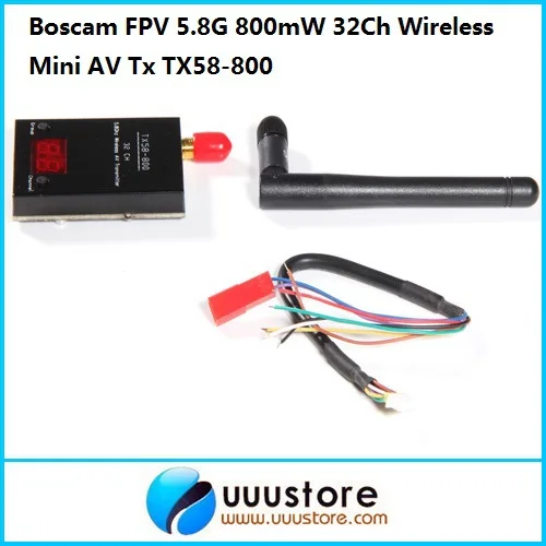 Boscam FPV 5.8G 5.8Ghz 800mW 32Ch Wireless Mini AV Transmitter TX58-800 | RP-SMA jack Игрушки и хобби
