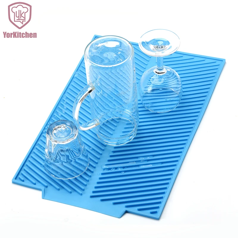 

39*25CM 43*33CM Square Silicone Big Durable FDA approved Cheap Dish Drying Mat Free Shipping