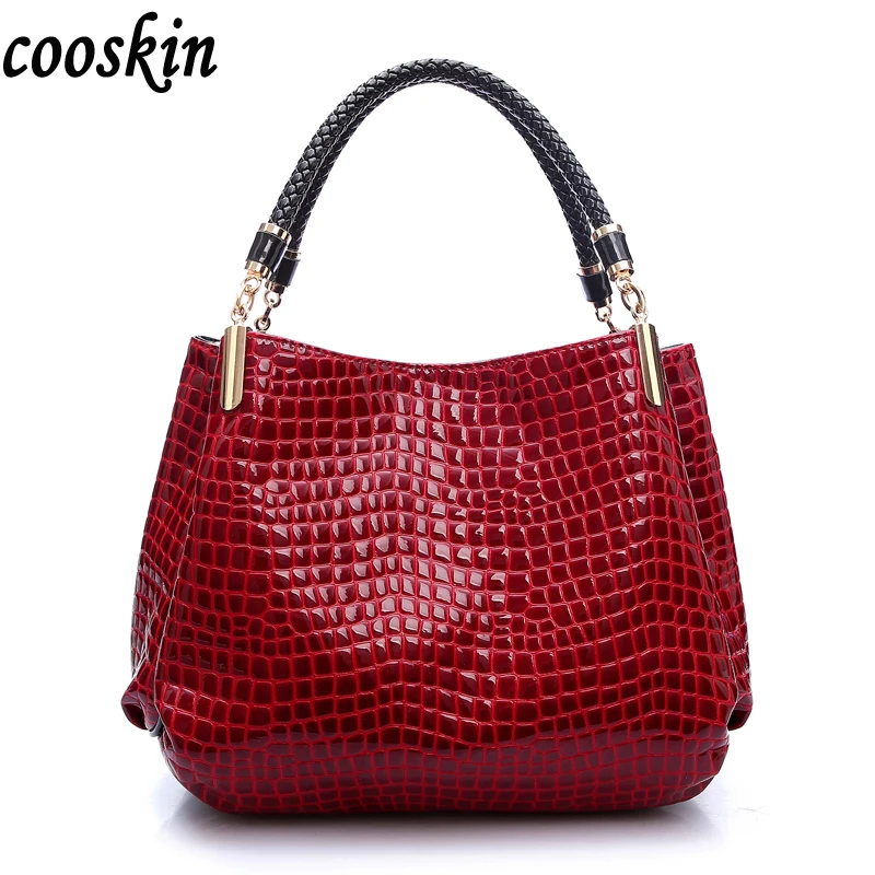 

Hot 2017 new crocodile pattern leather handbags European and American fashion trend package shoulder bag handbag