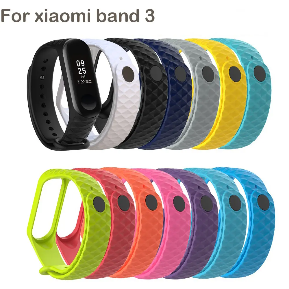 Силиконовый ремешок для Xiaomi Mi Band 3 спортивный часов xiaomi mi аксессуары браслет