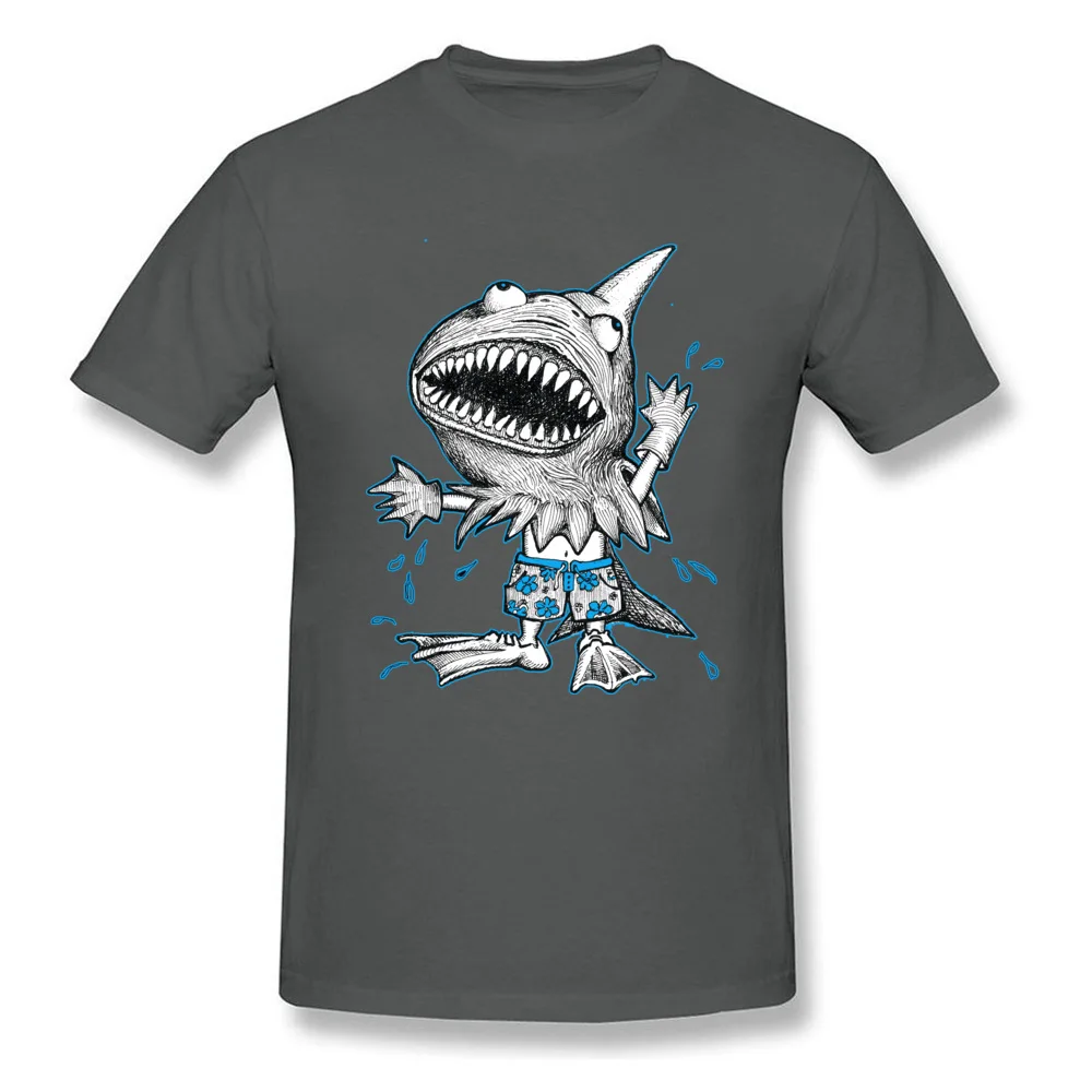 Classic Man Tops & Tees Land Shark Halloween Costume Top T-shirts Cotton Round Collar Short Sleeve T-Shirt Printed On Land Shark Halloween Costume carbon
