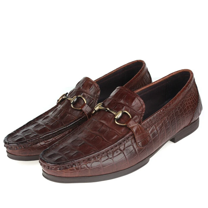 

In 3 Color 2016 New Fashion Real Genuine Leather Crocodile Formal Brand Man Loafers Men's Flat Casual Slip on Shoes GLM057