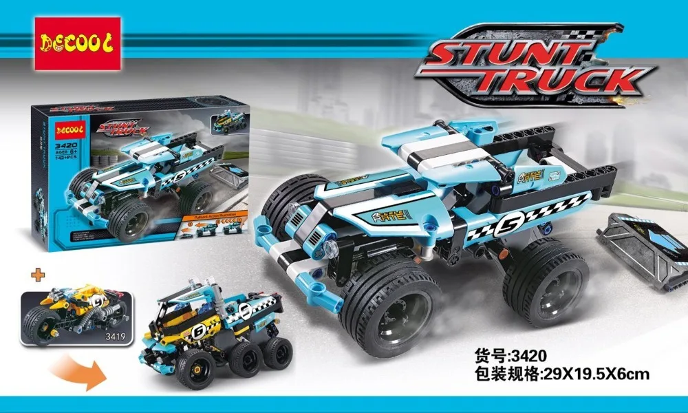 

3420 High Technic 2 in 1 warrior off-roader racer Car Model 3D building set motor car motorcycle sports car 2017 toys