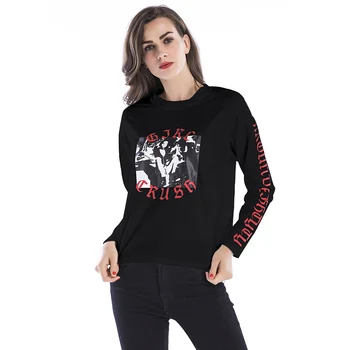 

2017 Fashion Womens Hoodies Sweatshirts Letters Long Sleeve Hoodie Sweatshirt Hooded Pullover Tops Blouse oversized hoodie