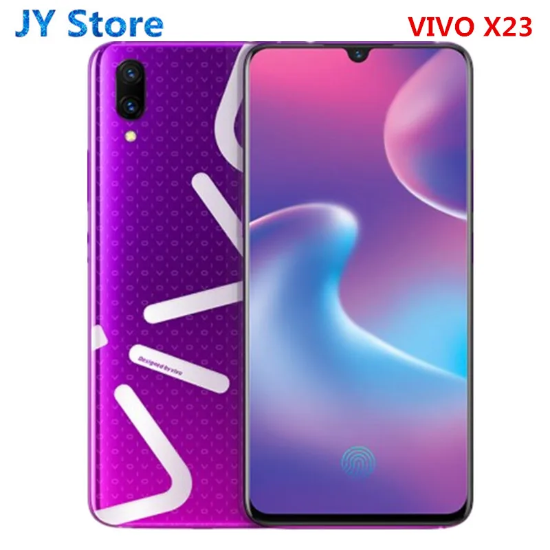 Смартфон VIVO X23, 8 ГБ, 128 ГБ, четыре ядра, 6,41 дюймов, полный экран, двойная камера заднего вида, Android 12MP+ 13 M, 4G, LTE, мобильный телефон