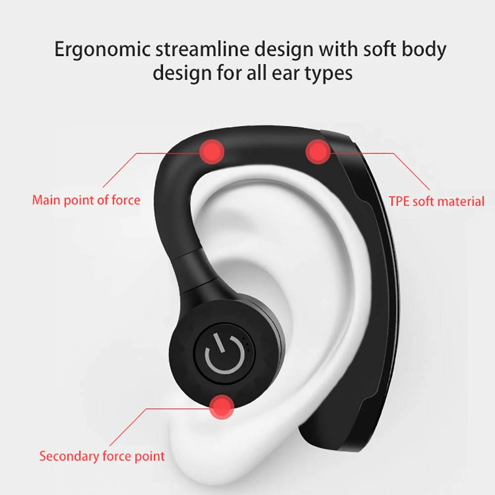 True Wireless Earbuds Binaural Stereo Bluetooth 5.0 Headset Smart Noise Cancelling Earphones Sport Headphones With HD Microphone