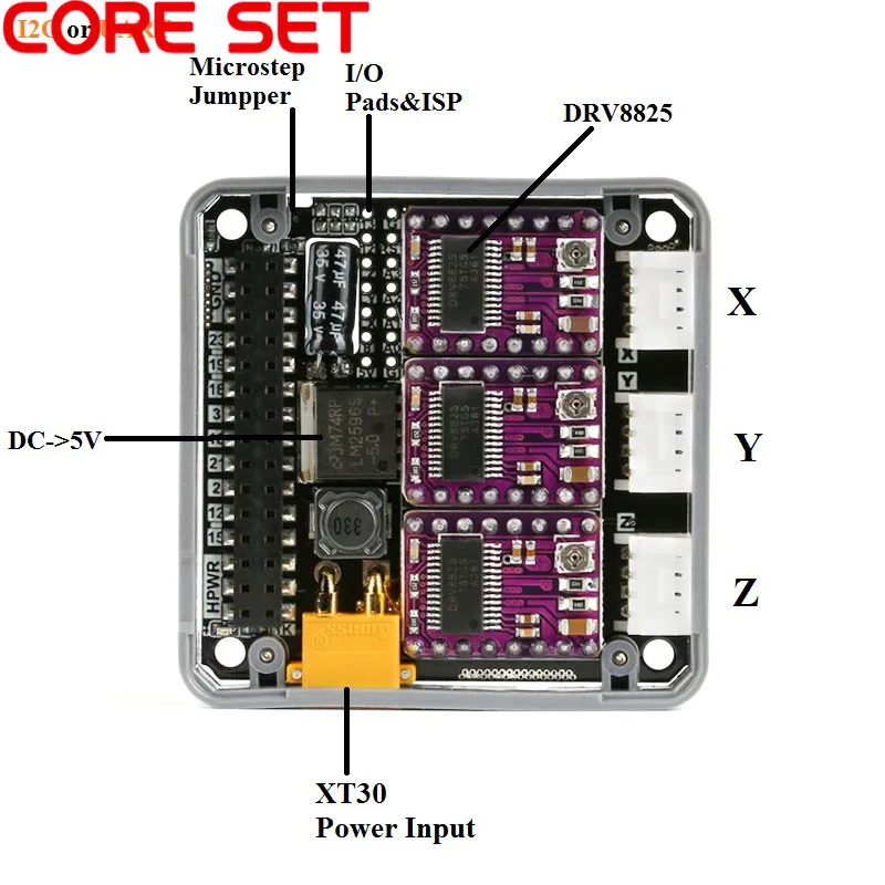 Модуль драйвера двигателя шагового для Arduino ESP32 GRBL 12C MEGA328P аналог адаптера