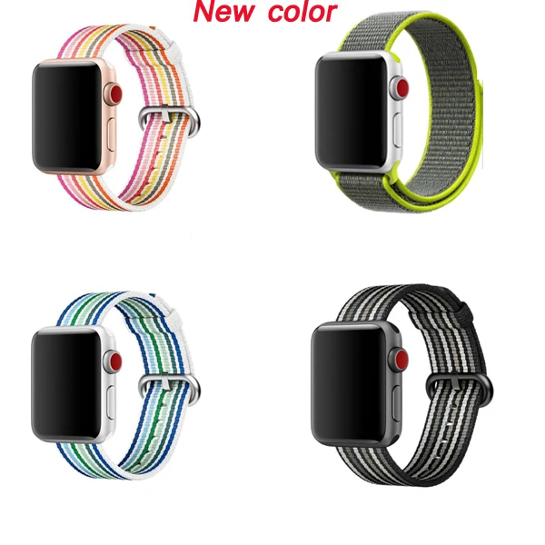 Серия 5/4/3/2/1 плетеные ремешки для браслетов Apple Watch sport loop band нейлоновый ремень iwatch