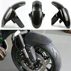 2014-2018 Z800 Z1000 переднее крыло сепараторы для мотоцикла Kawasaki углеродного волокна глава крылья с болты клипы Рамка Shell
