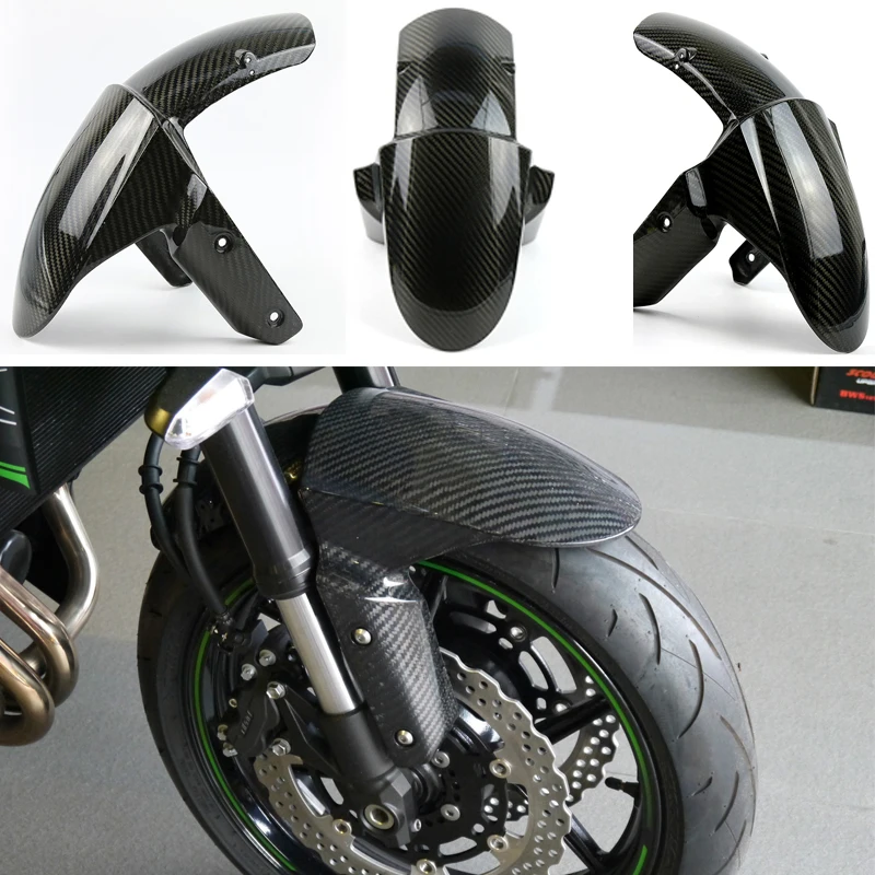 

2014-2018 Z800 Z1000 Front Fender Eliminators for Kawasaki Motorcycle Carbon Fiber Head Mudguards with Bolts Clips Frame Shell