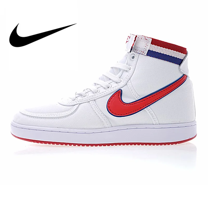 

Authentic Nike Vandal High Canvas Men's Walking Shoes White Blue Red Wear-resistant Breathable Impact Resistant 318330