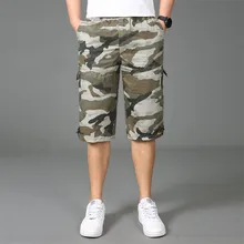 Свободные мужские военные брюки карго, камуфляжные тактические штаны, комбинезоны, хлопковые свободные рабочие повседневные короткие штаны 6XL