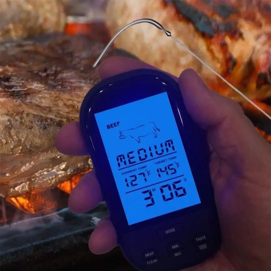 Новинка, беспроводной ЖК-термометр для барбекю, гриль, мясо, кухонная духовка, приготовление пищи