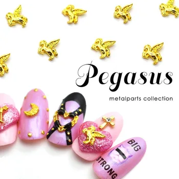 

50pcs/pack Japan New 3D Alloy Nail Art Accessory Metal Nail Decoration Kawaii Unicorn DIY Nail Tools Supplies