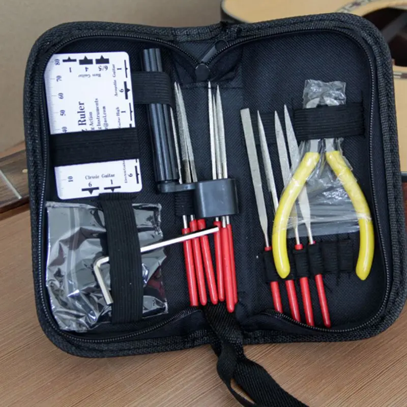 

Professional Guitar Tools Nursing Set Kit Cleaning Kit Repair Kit Repairing Guitar Punch File Musical Guitar Care Tool