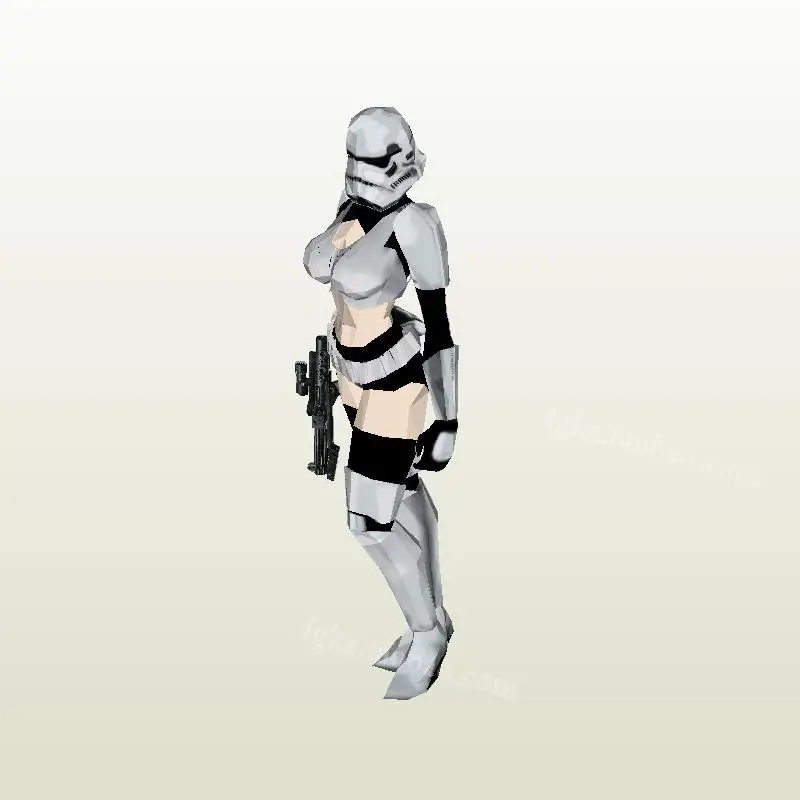 

The Female Version of Star Wars Clone 60cm 30cm Manual DIY Paper Model Casual Puzzle Decoration