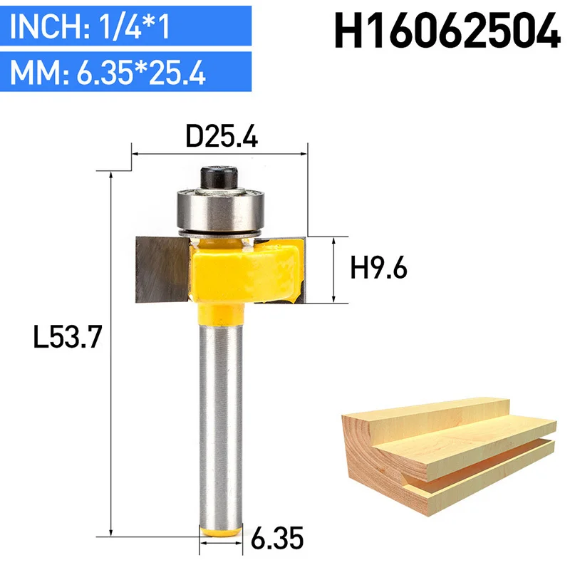 HUHAO 1 шт. 1/" хвостовик Т-образные деревообрабатывающие фрезы для резьбы по дереву долбежные Фрезы с ЧПУ комбинированные фрезы - Длина режущей кромки: H16062504