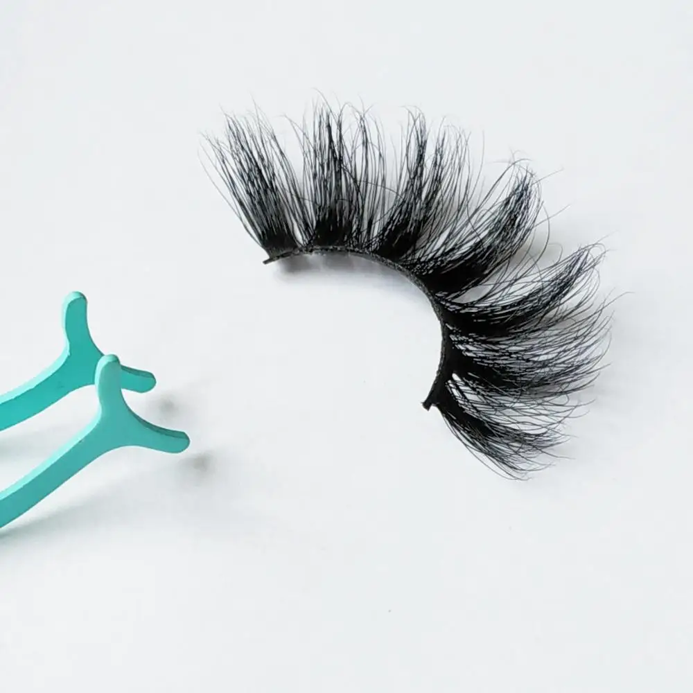

HEXUAN 1 Pair 25mm Lashes 5D Mink Hair False Eyelashes Fluffy Wispies Dramatic Long Lashes Handmade Eyelashes Eye Makeup