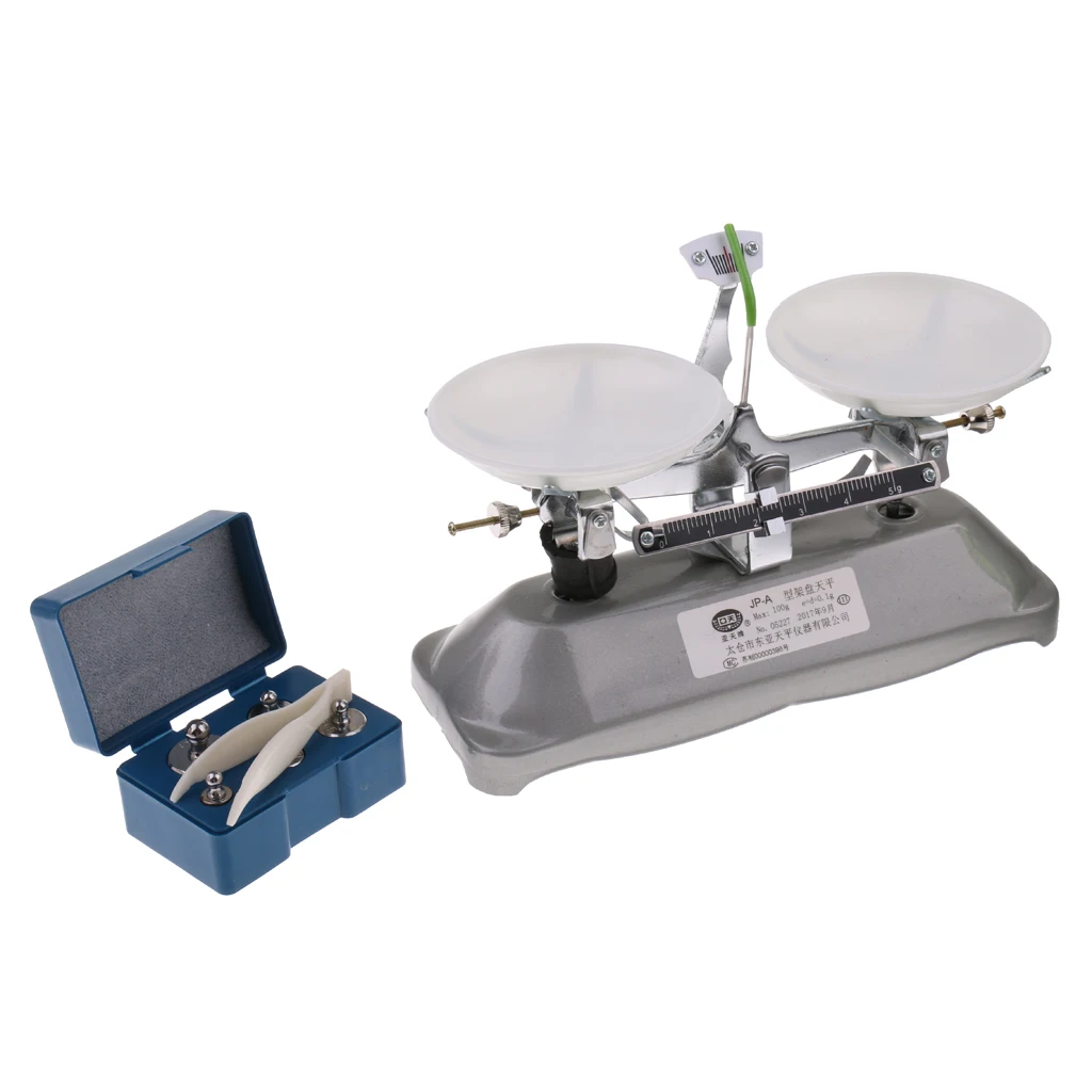 100 Gram Mechanical Table Balance Scale With 100 Weights Standards for School Teaching Tool Science Lab Equipment