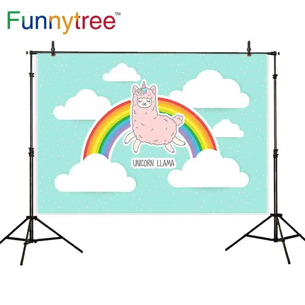 Фотофон Funnytree с изображением единорога для вечеринки радужного блеска сказочная