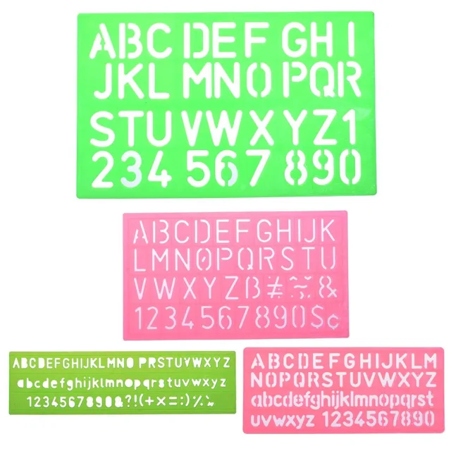 xrhyy assorted colors plastic letter and alphabet stencil sets
