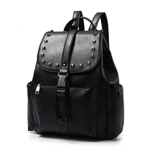 Для женщин рюкзак высокое качество из искусственной кожи Mochila Escolar Школьные сумки для подростков Обувь для девочек топ-ручка Рюкзаки HY-339