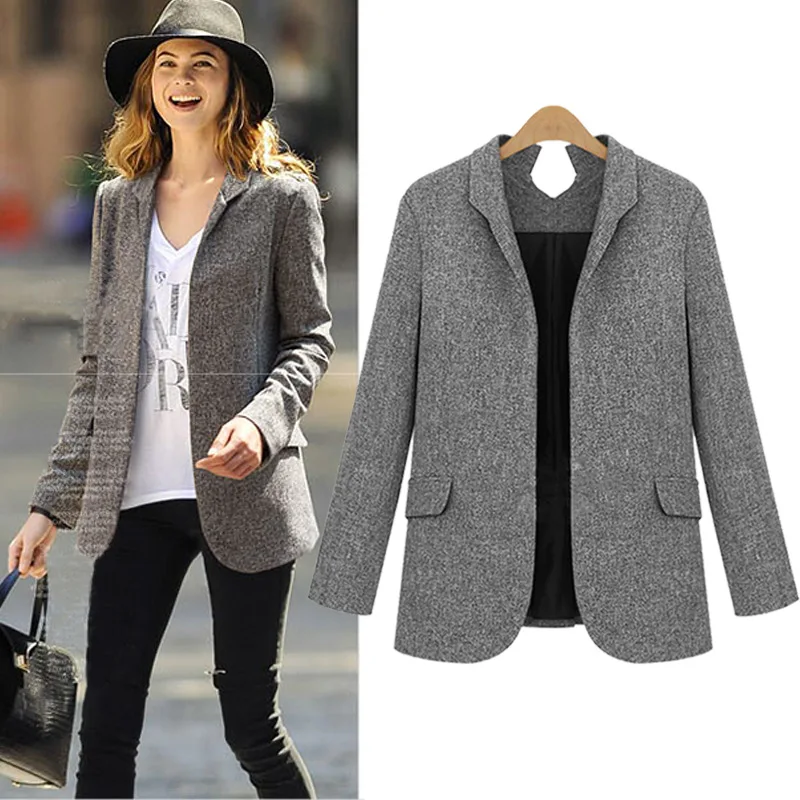 Women Blazer Jacket Blazer Female Europe 2015 New Winter