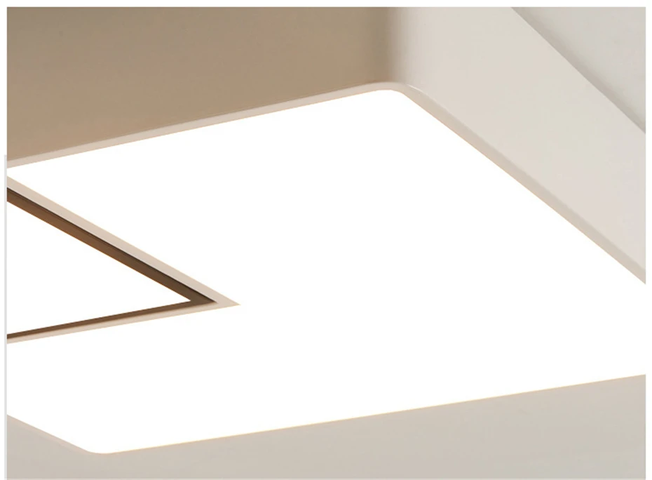 Lâmpada do Quarto Simples Geométrica Praça Led Teto Lâmpada da Cozinha da Moderno Preto e branco Lamparas Techo Restaurante Luminária Casa 12 Luzes de teto