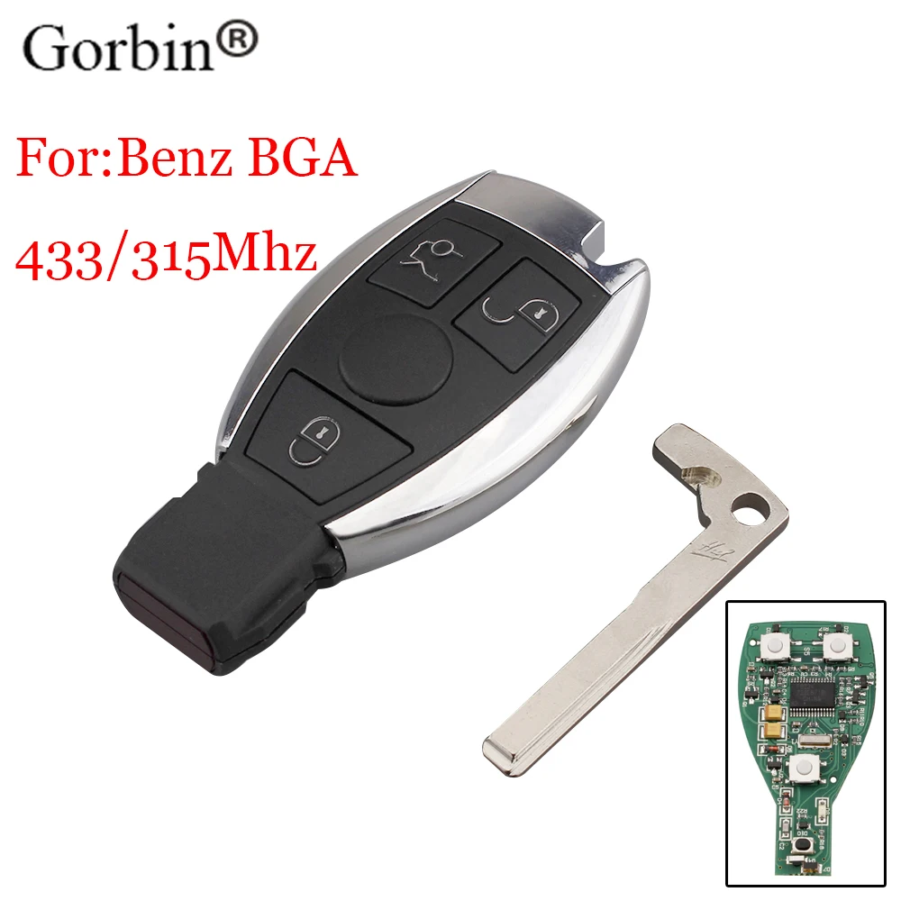 GORBIN 3 кнопки 315/433 МГц умный Инфракрасный ключ для Mercedes Benz поддерживает NEC и BGA тип автомобиля пульт дистанционного управления Год 2000