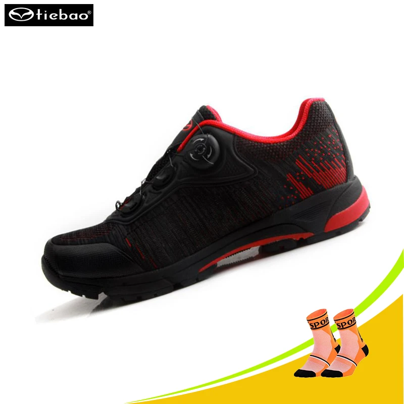 

TIEBAO Professional Leisure Cycling Bicycle Shoes Men sapatilha ciclismo MTB Rubber Soles Self-locking Shoes Road Bike Sneakers