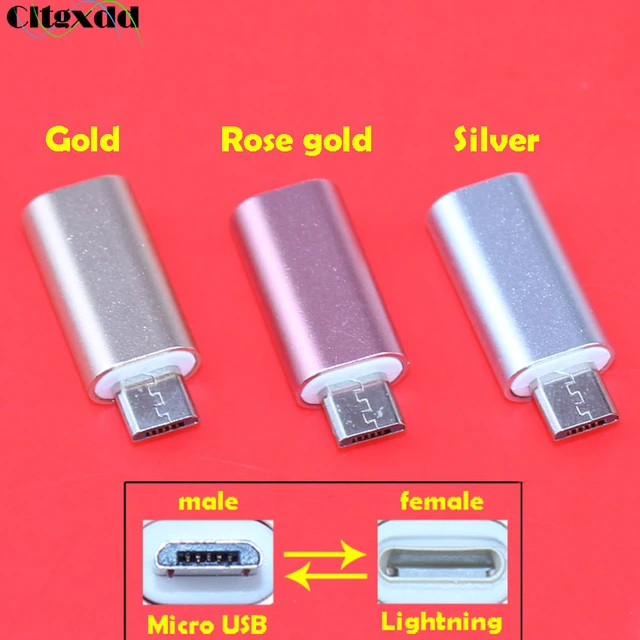 Micro USB to 8Pin Data Cable Adapter android to iPhone Converter LOT For  iPhone