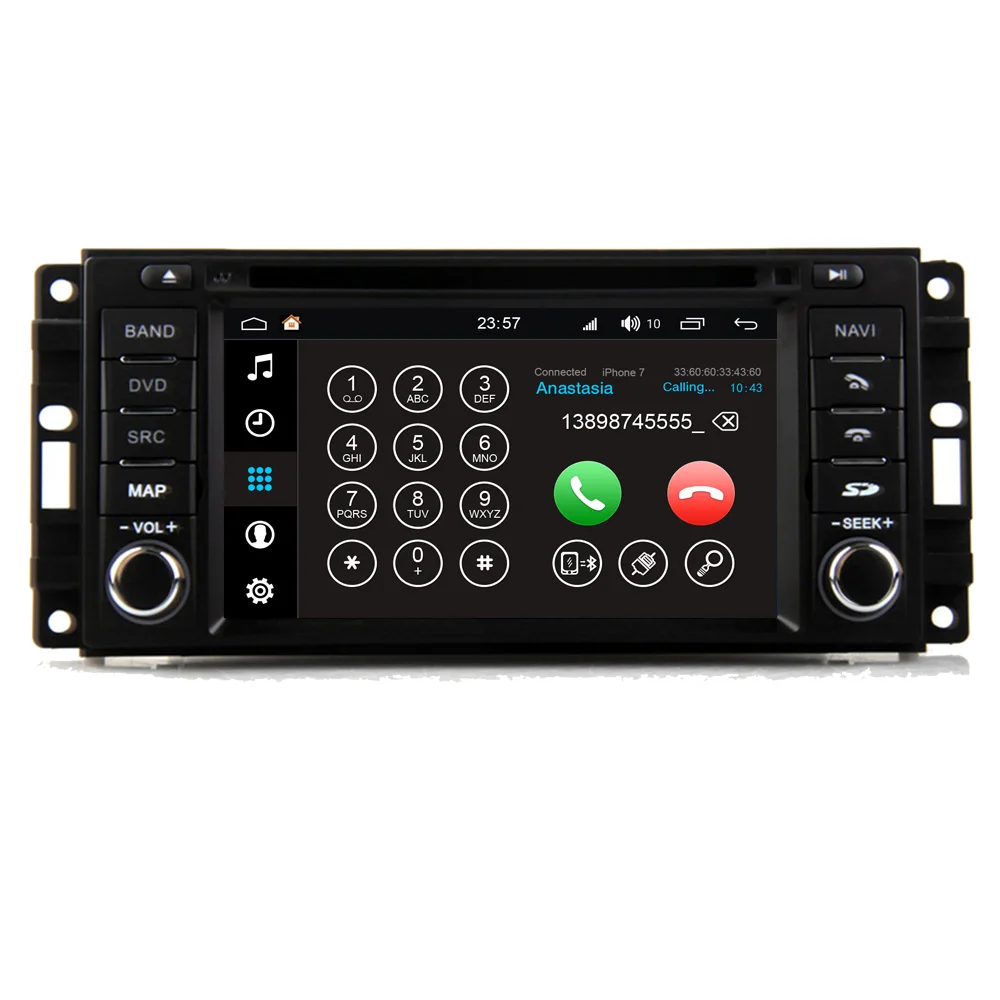 Discount Android 8.0 Octa Core Car Radio DVD GPS Navigation For Dodge Avenger Challenger Charger Dakota Durango Grand Caravan Journey 2