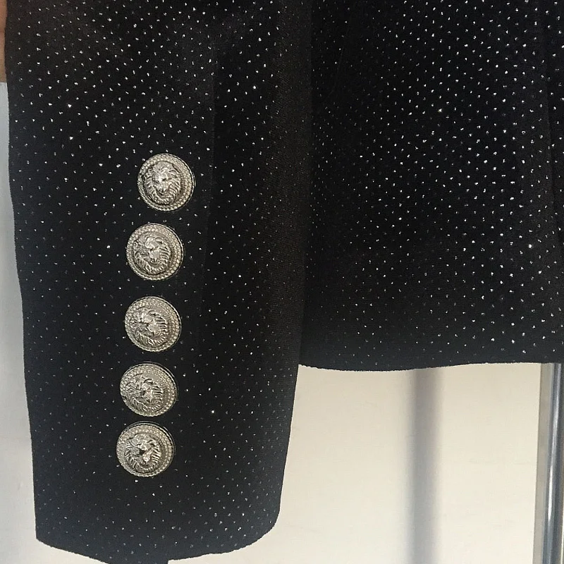 Spring Autumn black blazer woman 2019 New Office Lady Double Breasted Jackets modis Dot Long Sleeve blazers and jackets