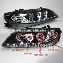 Для MAZDA 6 светодиодный фонарь angel eyes 2004 до 2011 года