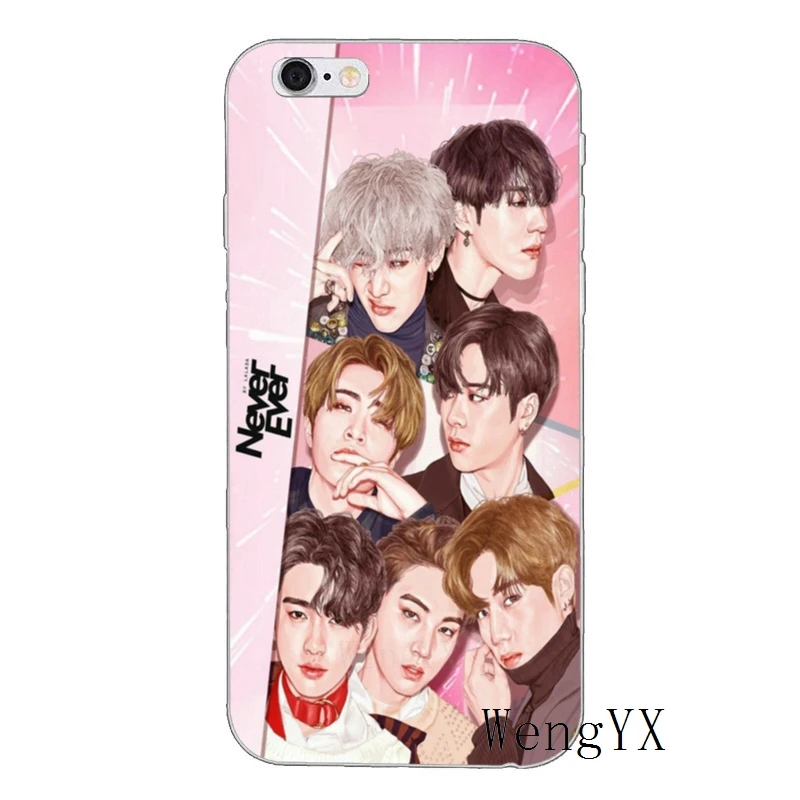 Эстетическое kpop got7 мягкий чехол для телефона для iPhone XR X XS Max 8 7 6s 6 plus SE 5S 5c 5 iPod Touch