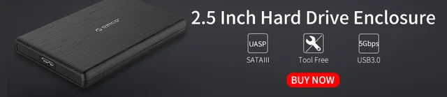 ORICO 2,5 USB 3,0 SATA HDD Box HDD dysk twardy zewnętrzna obudowa HDD czarna koperta -